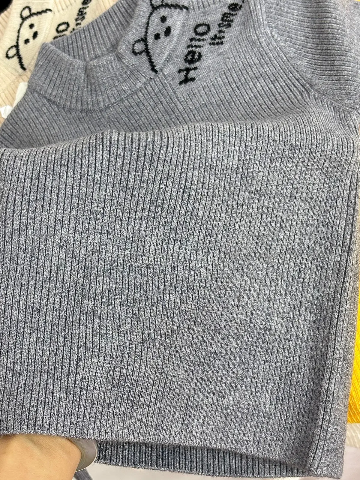 Boys Knit Winter Sweater White Yellow Grey Blue Medium Large — feature 12