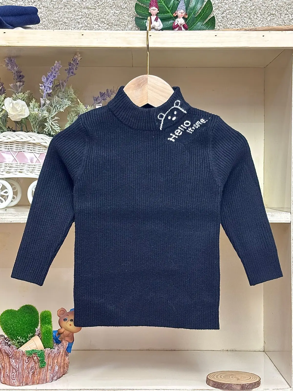 Boys Knit Winter Sweater White Yellow Grey Blue Medium Large