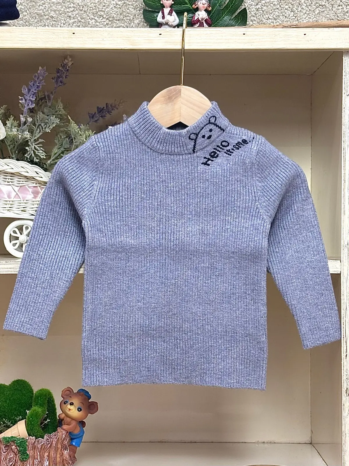 Boys Knit Winter Sweater White Yellow Grey Blue Medium Large