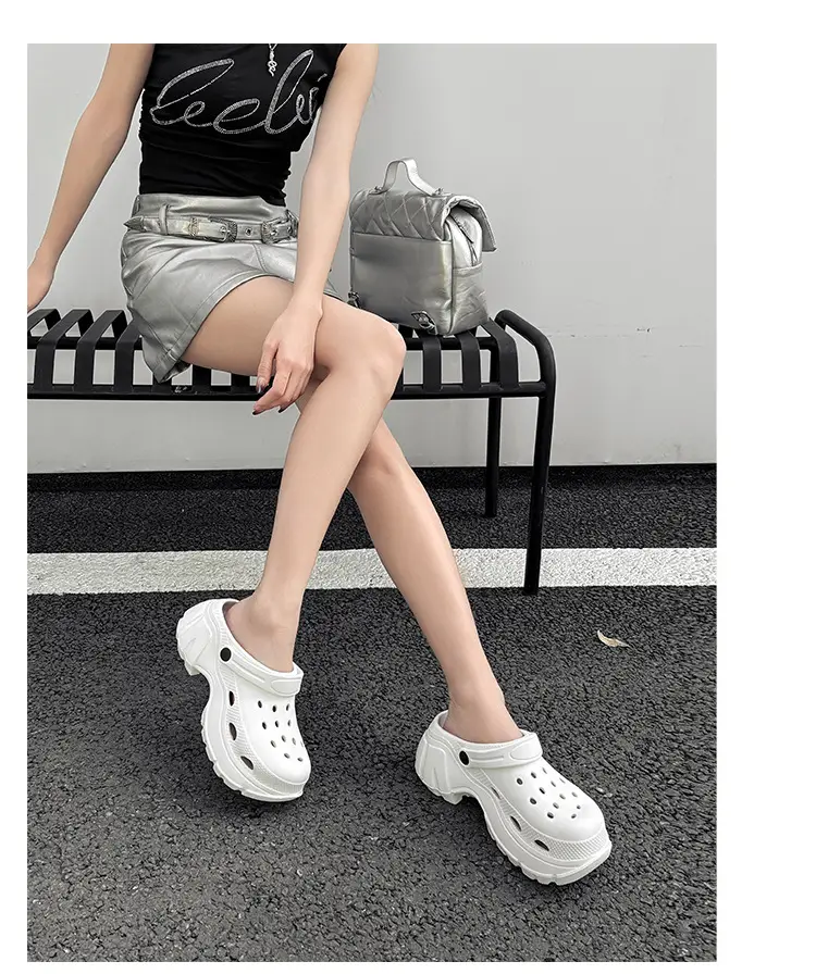 Thick Sole Shoes Beach Sandals Baotou Sandals Women's Heightened Slippers Internet Popular Ins Fashionable Outer Wearing New Style — feature 14