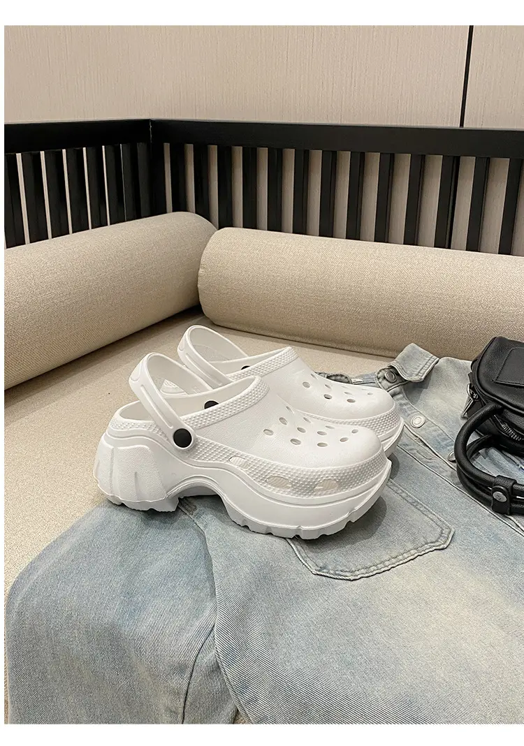 Thick Sole Shoes Beach Sandals Baotou Sandals Women's Heightened Slippers Internet Popular Ins Fashionable Outer Wearing New Style — feature 32