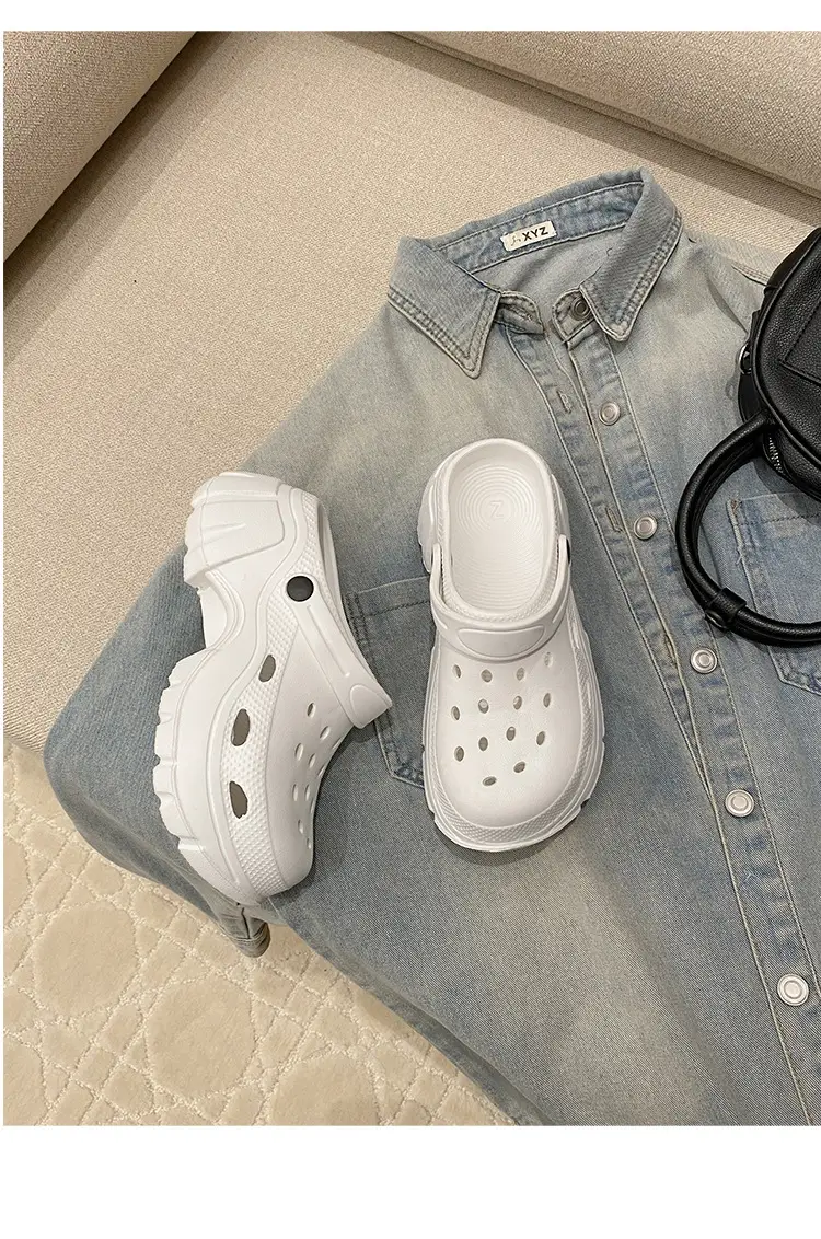 Thick Sole Shoes Beach Sandals Baotou Sandals Women's Heightened Slippers Internet Popular Ins Fashionable Outer Wearing New Style — feature 33