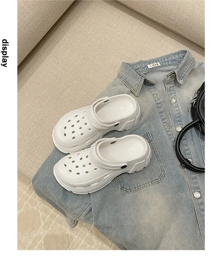 Thick Sole Shoes Beach Sandals Baotou Sandals Women's Heightened Slippers Internet Popular Ins Fashionable Outer Wearing New Style — feature 34