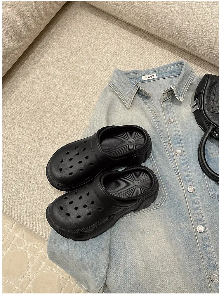 Thick Sole Shoes Beach Sandals Baotou Sandals Women's Heightened Slippers Internet Popular Ins Fashionable Outer Wearing New Style — feature 36