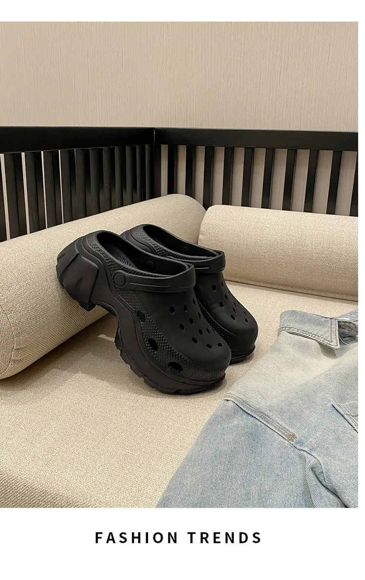 Thick Sole Shoes Beach Sandals Baotou Sandals Women's Heightened Slippers Internet Popular Ins Fashionable Outer Wearing New Style — feature 38