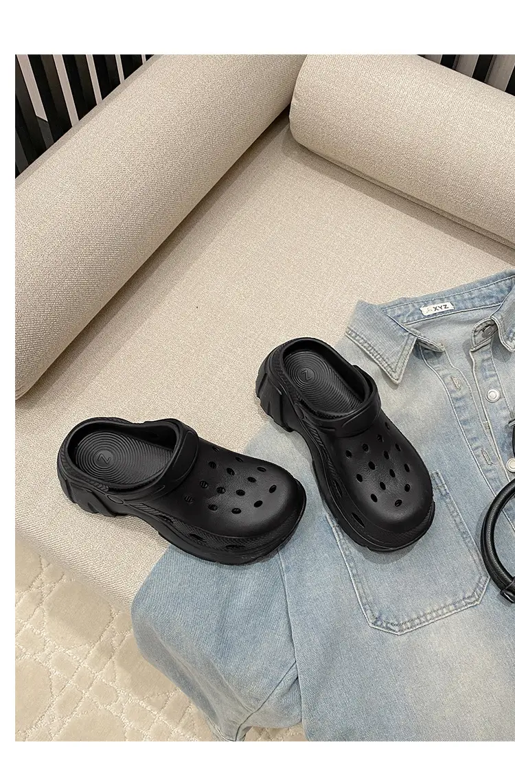 Thick Sole Shoes Beach Sandals Baotou Sandals Women's Heightened Slippers Internet Popular Ins Fashionable Outer Wearing New Style — feature 39