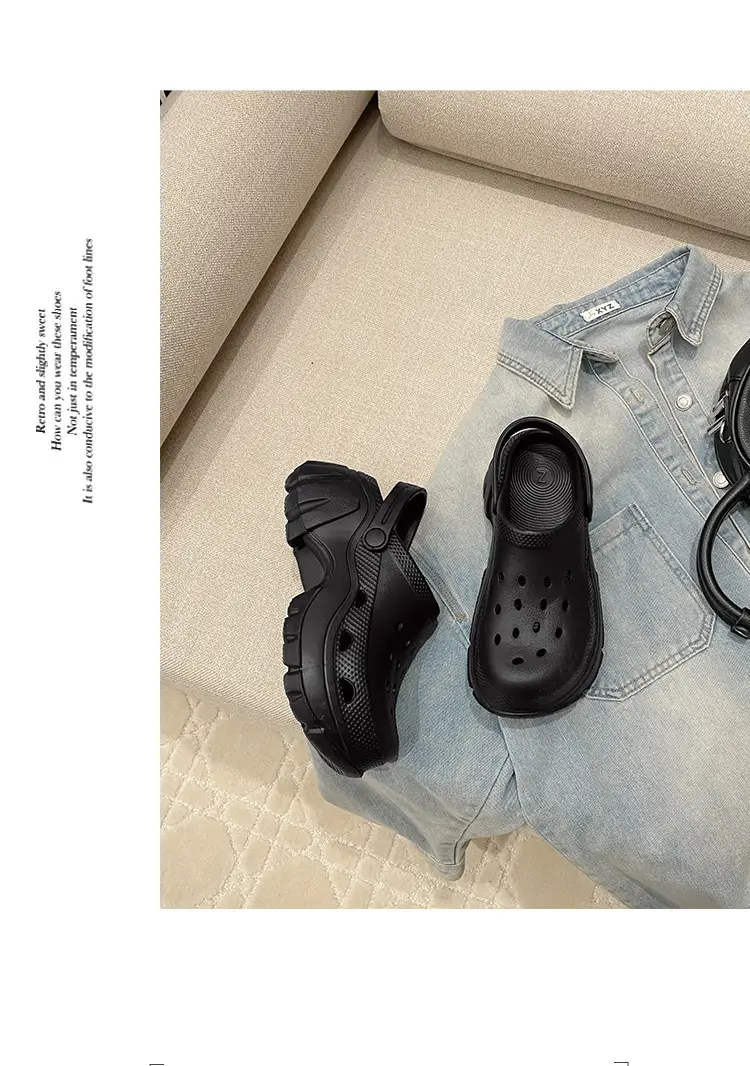 Thick Sole Shoes Beach Sandals Baotou Sandals Women's Heightened Slippers Internet Popular Ins Fashionable Outer Wearing New Style — feature 40