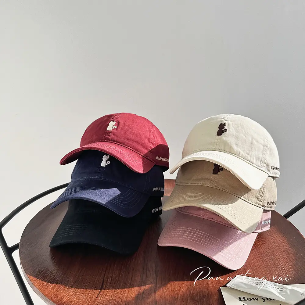Women Men Embroidered Pink Cap Spring - Image 7