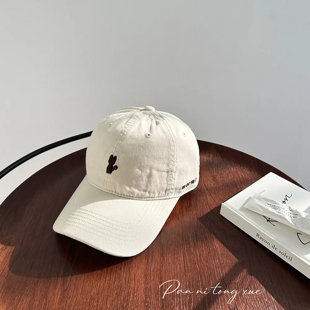 Women Men Embroidered Pink Cap Spring - Image 4
