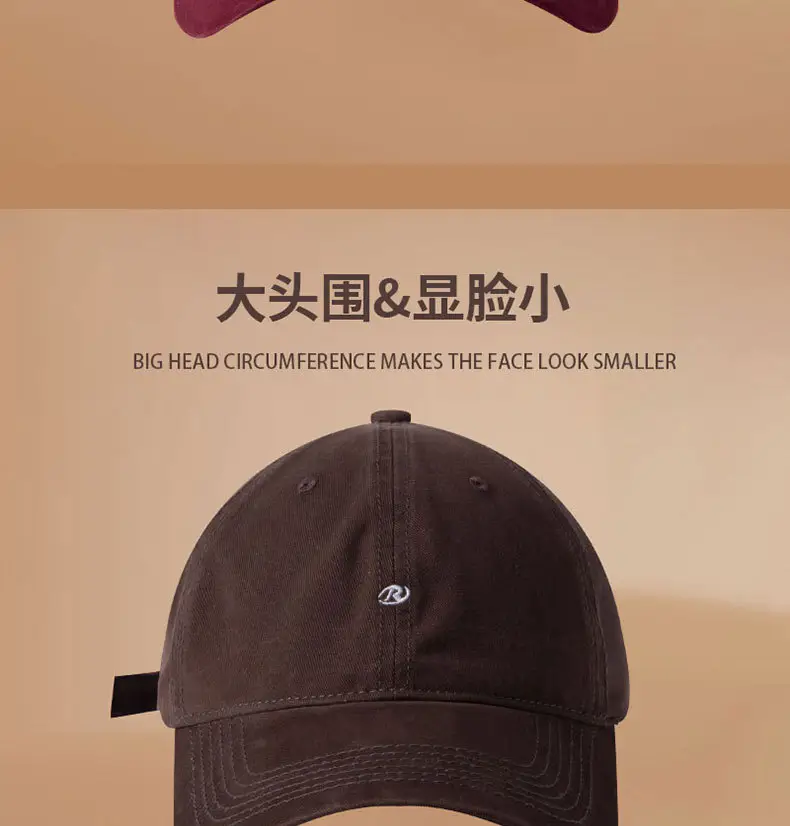 Women's Korean Style Embroidered Baseball Cap Maroon Beige Black — feature 14