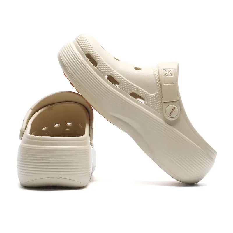 Croc Shoes Women's Outer Wear Summer Non-Slip Breathable Toe-Toe Slippers Eva Non-Slip Sole Wear-Resistant High-Bottom Beach Shoes - Image 9