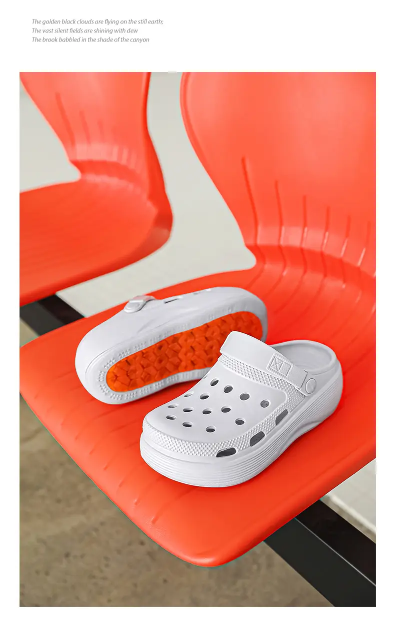 Croc Shoes Women's Outer Wear Summer Non-Slip Breathable Toe-Toe Slippers Eva Non-Slip Sole Wear-Resistant High-Bottom Beach Shoes — feature 19