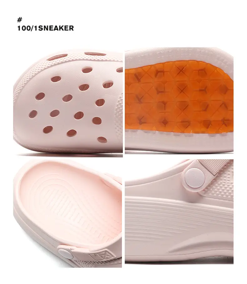 Croc Shoes Women's Outer Wear Summer Non-Slip Breathable Toe-Toe Slippers Eva Non-Slip Sole Wear-Resistant High-Bottom Beach Shoes — feature 29