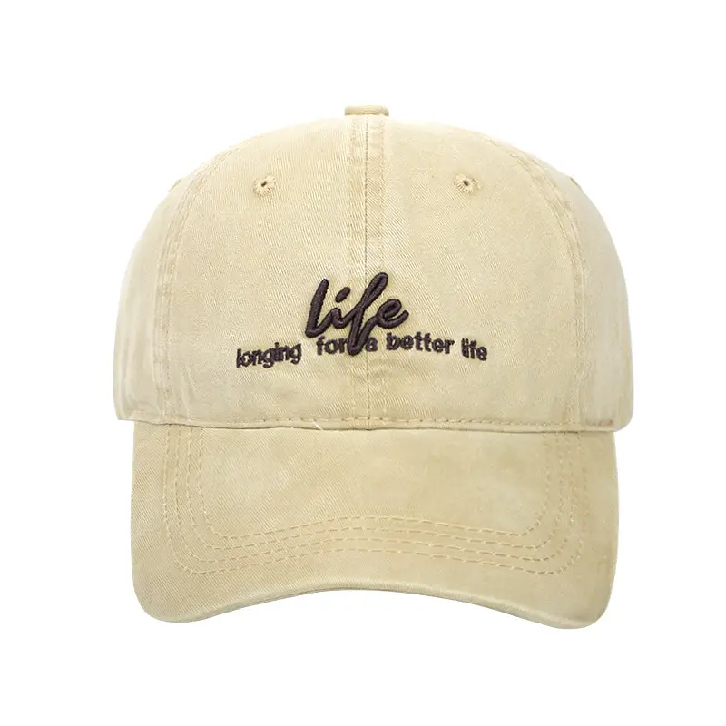 Navy Blue Retro Letter Embroidered Women's Cap - Image 12