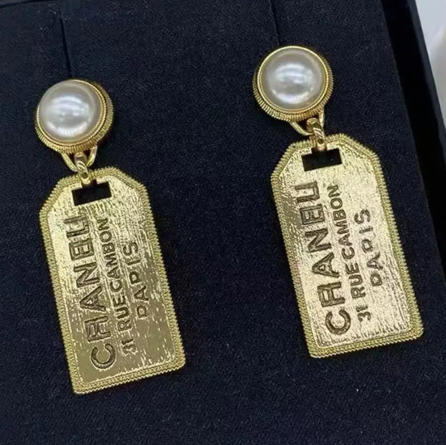 Chanel Double C Earrings Pearl 925 Silver - Image 35