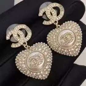 Chanel Double C Earrings Pearl 925 Silver - Image 22