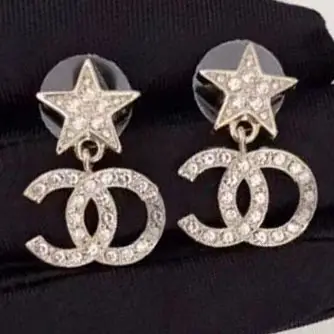 Chanel Double C Earrings Pearl 925 Silver - Image 24