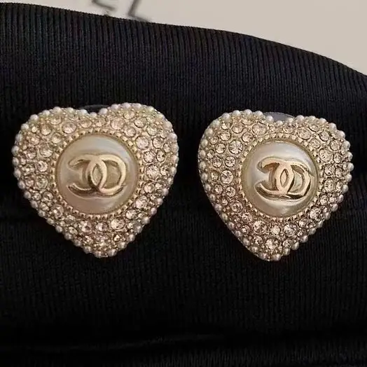 Chanel Double C Earrings Pearl 925 Silver - Image 27