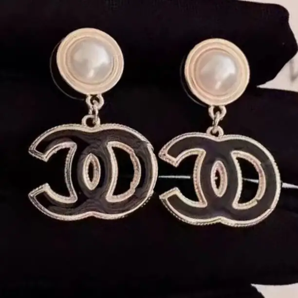 Chanel Double C Earrings Pearl 925 Silver - Image 29