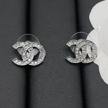 Chanel Double C Earrings Pearl 925 Silver - Image 3