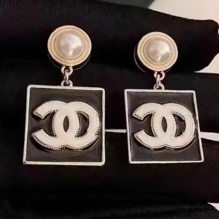 Chanel Double C Earrings Pearl 925 Silver - Image 30