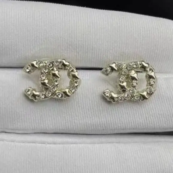 Chanel Double C Earrings Pearl 925 Silver - Image 31