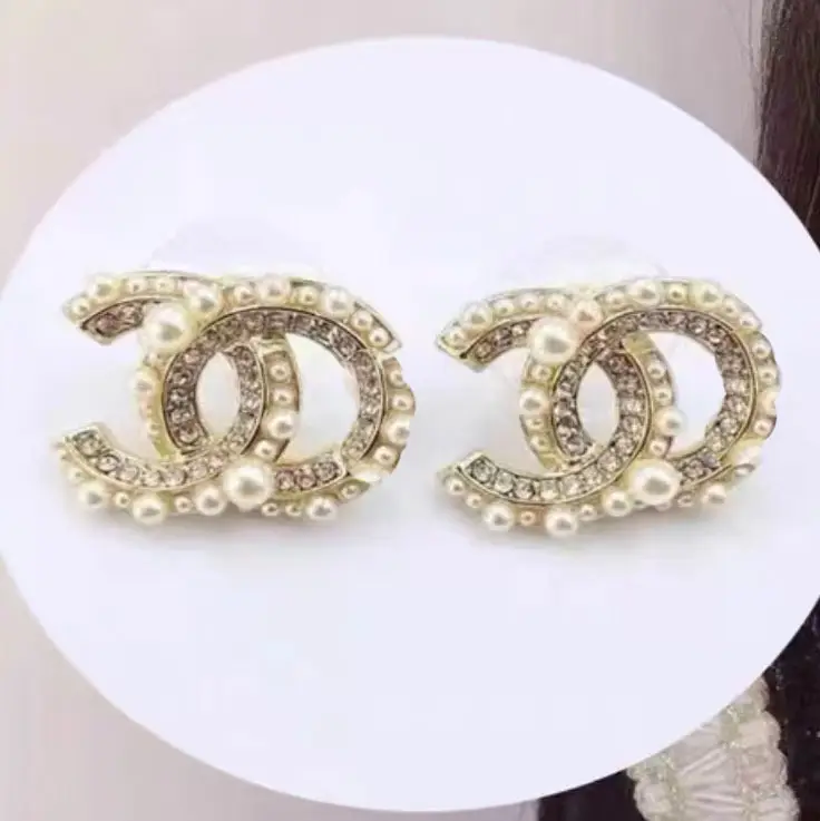 Chanel Double C Earrings Pearl 925 Silver - Image 32
