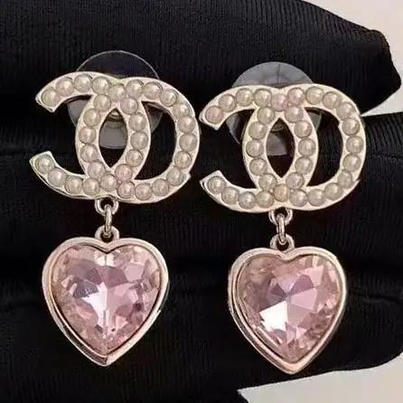 Chanel Double C Earrings Pearl 925 Silver - Image 33