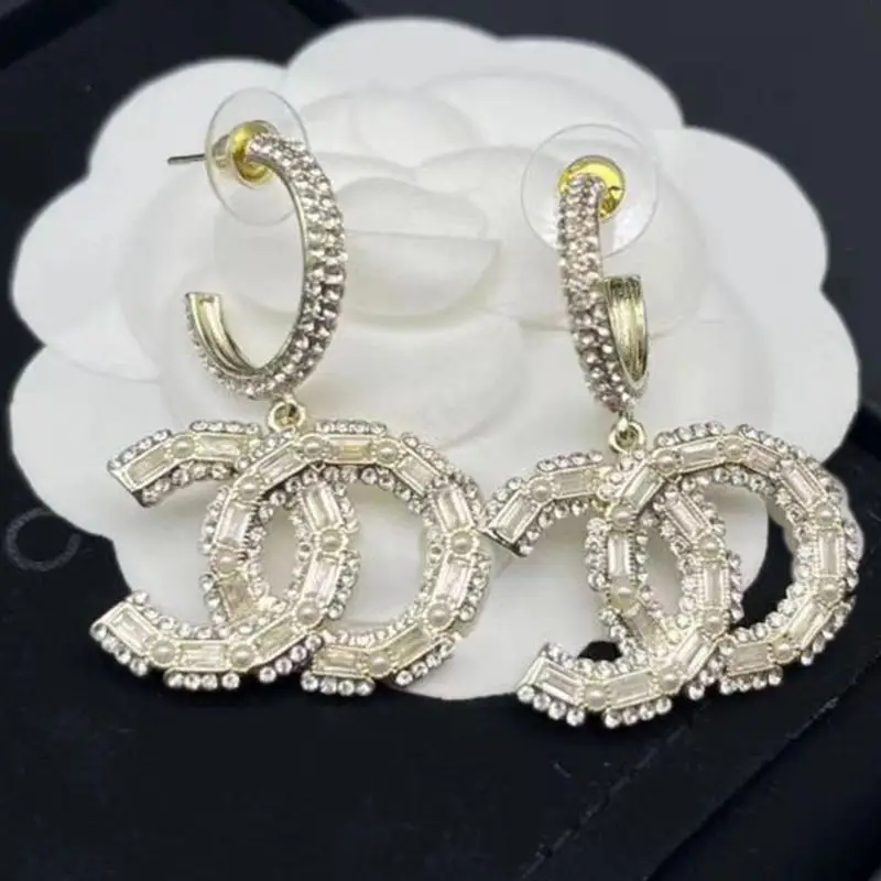 Chanel Double C Earrings Pearl 925 Silver - Image 44