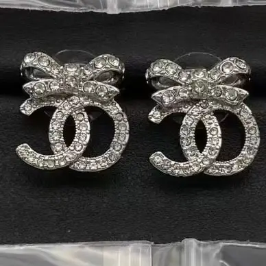 Chanel Double C Earrings Pearl 925 Silver - Image 5
