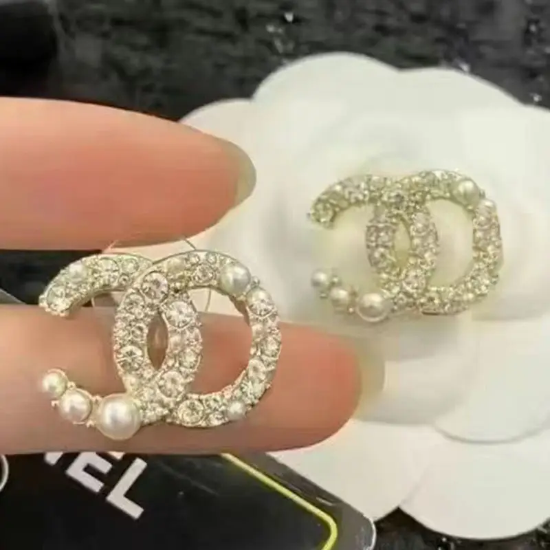 Chanel Double C Earrings Pearl 925 Silver - Image 51