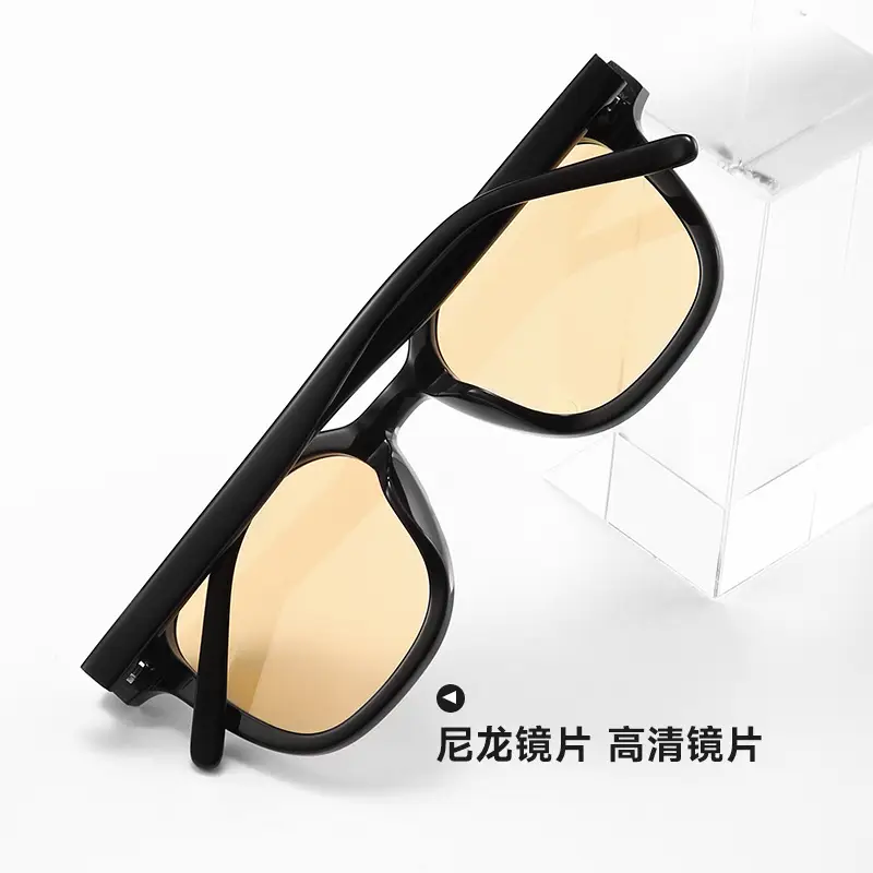 Anti-UV Sunglasses Black Frame Black Polarized