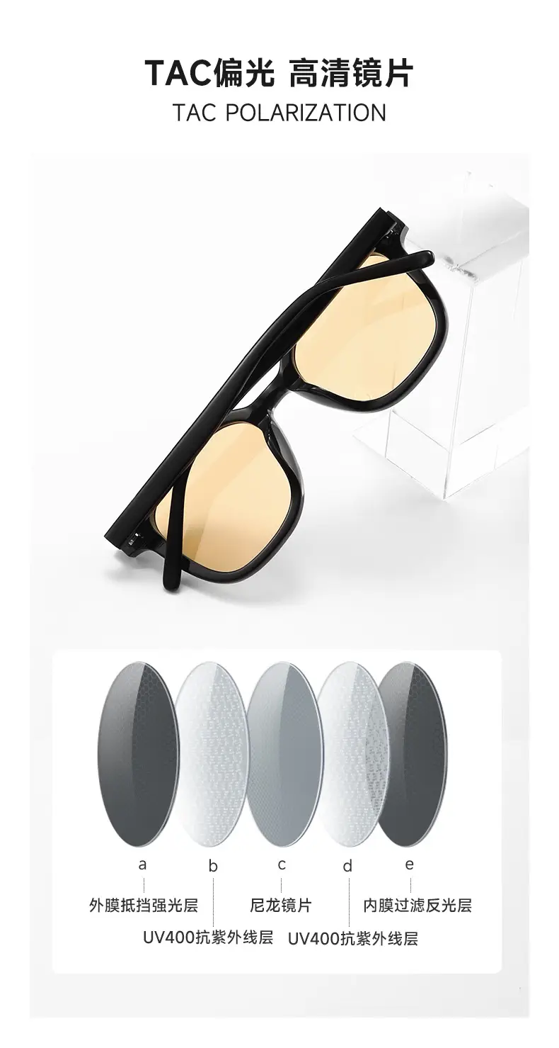 Anti-UV Sunglasses Black Frame Black Polarized — feature 7
