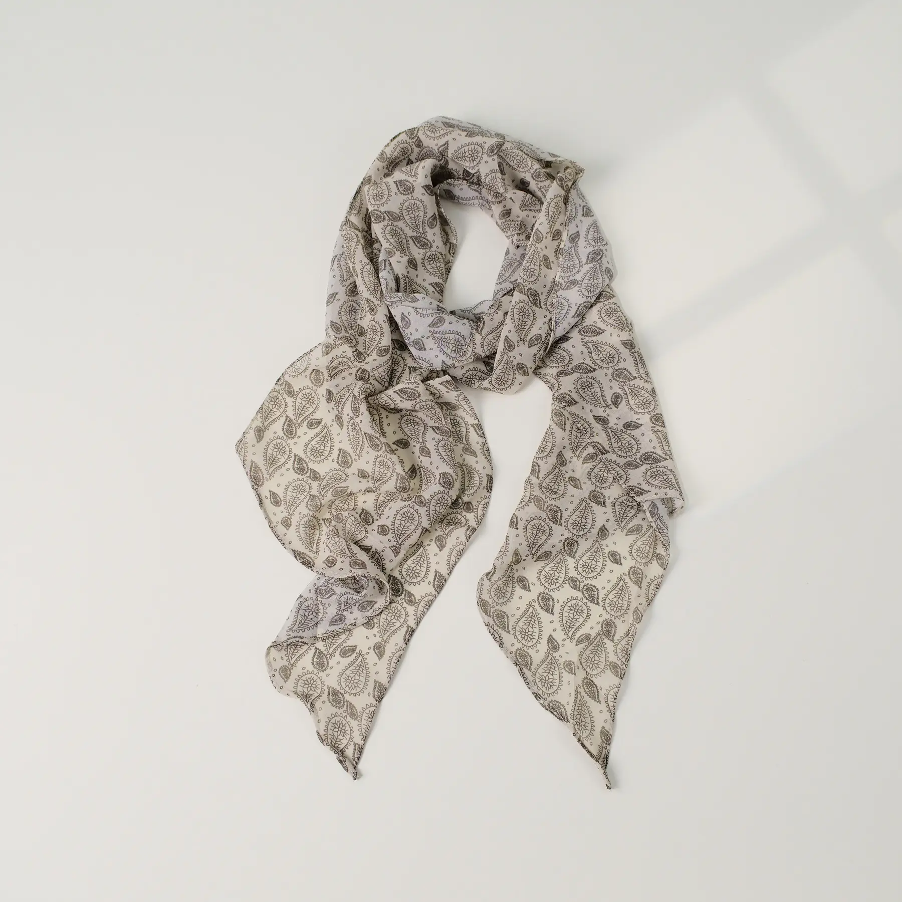 Women's Blue Floral Georgette Scarf Sun Protection - Image 10