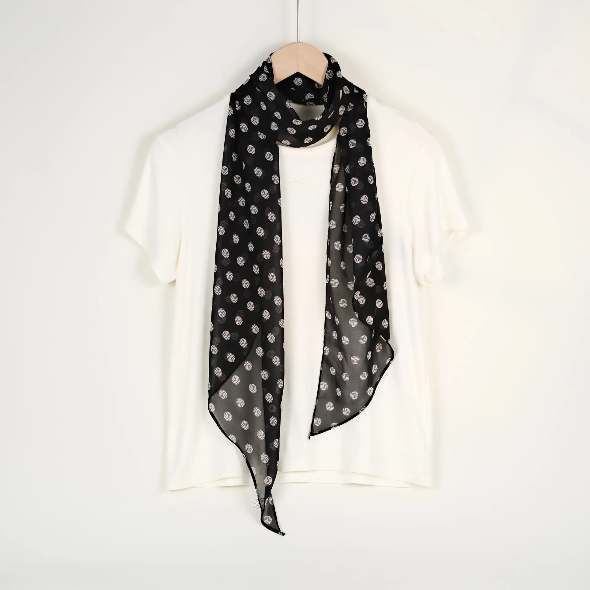 Women's Blue Floral Georgette Scarf Sun Protection - Image 2