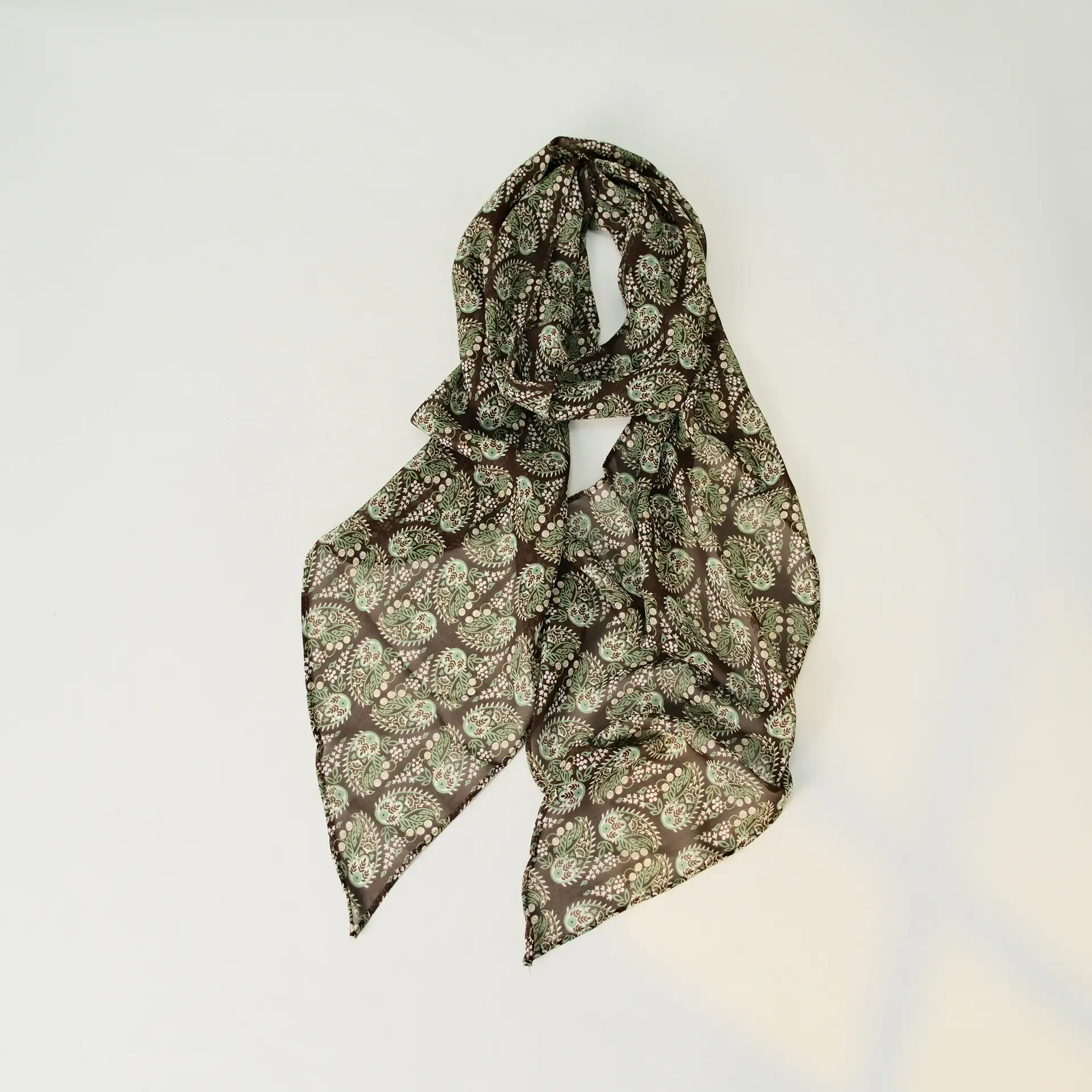 Women's Blue Floral Georgette Scarf Sun Protection - Image 22