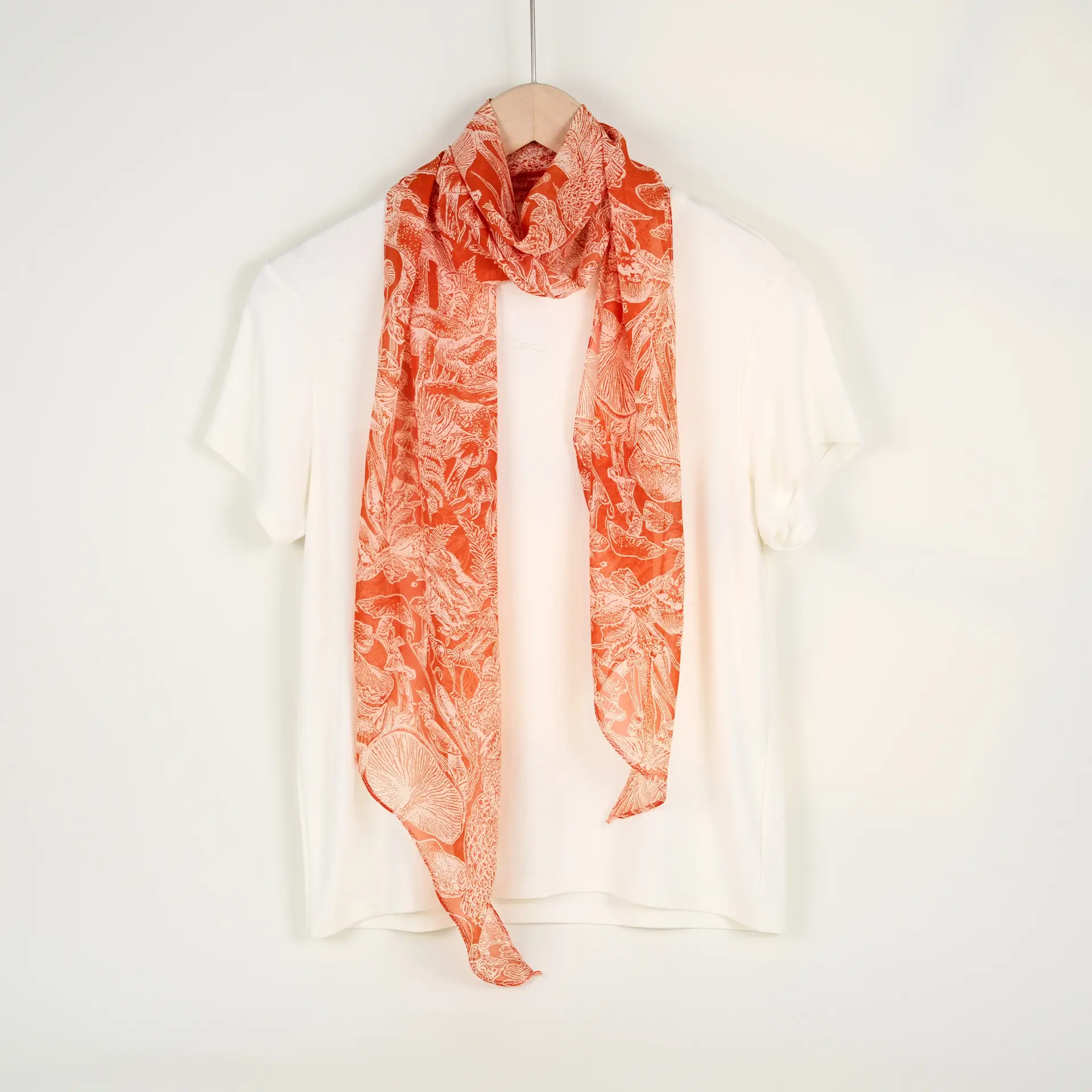Women's Blue Floral Georgette Scarf Sun Protection - Image 43