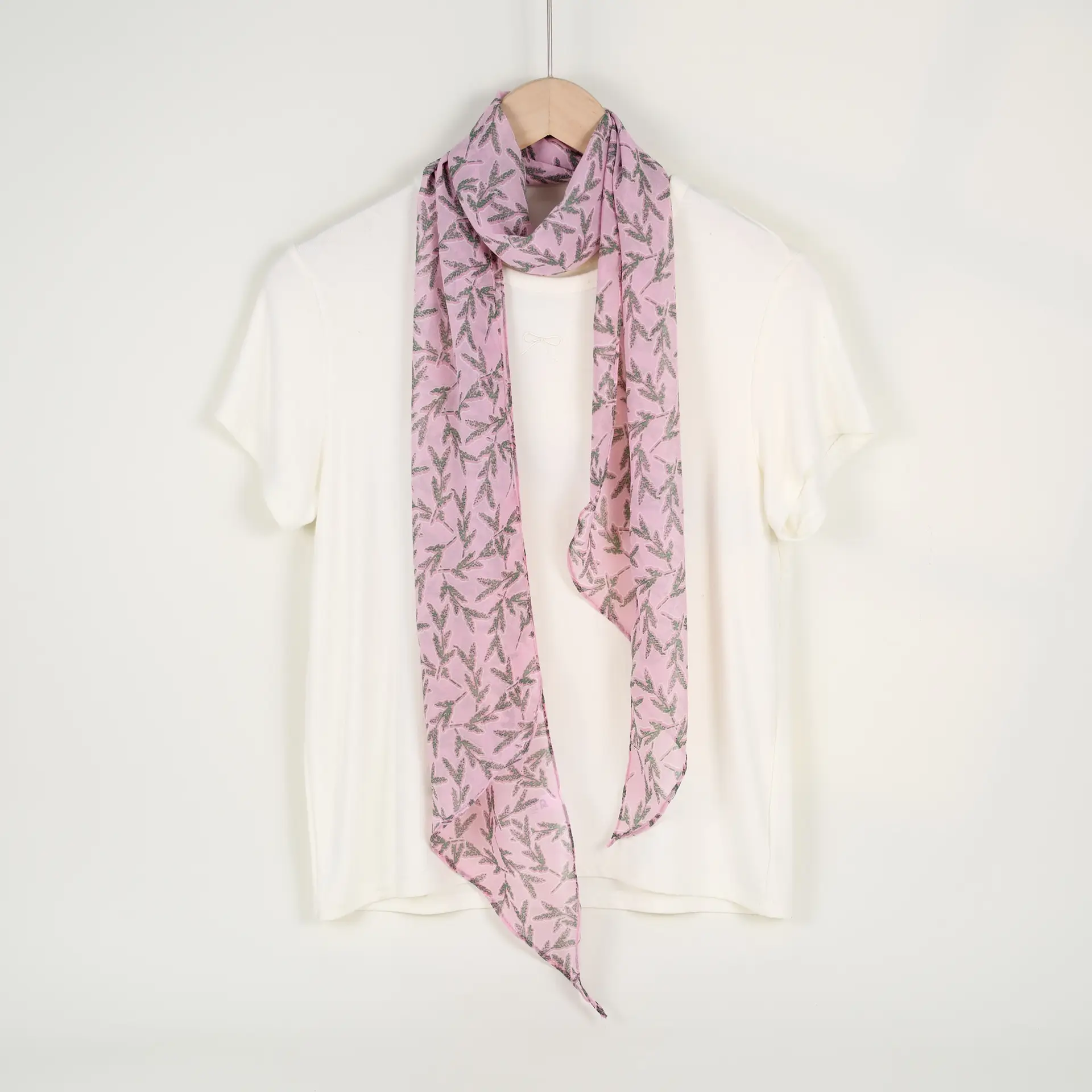 Women's Blue Floral Georgette Scarf Sun Protection - Image 46