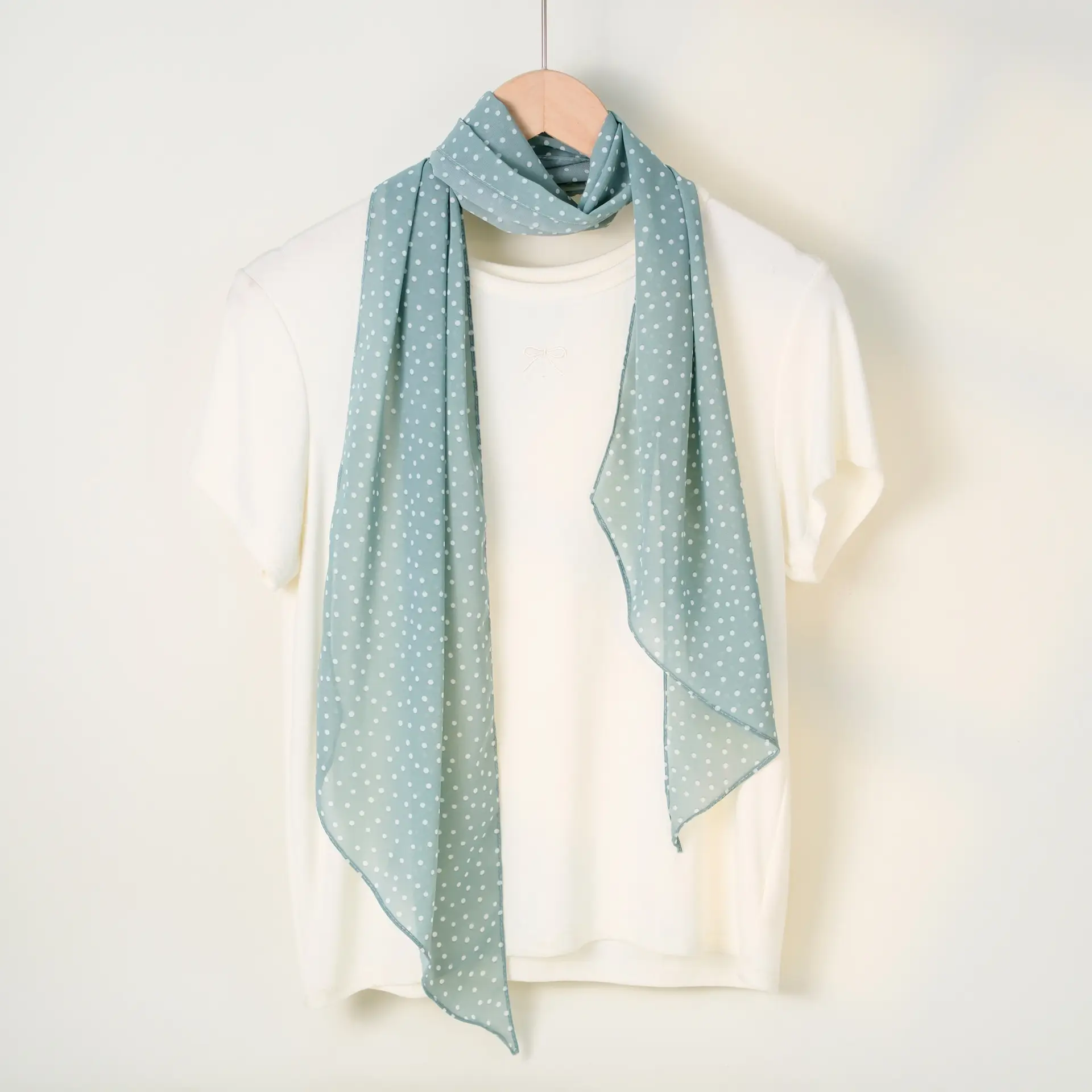 Women's Blue Floral Georgette Scarf Sun Protection - Image 52