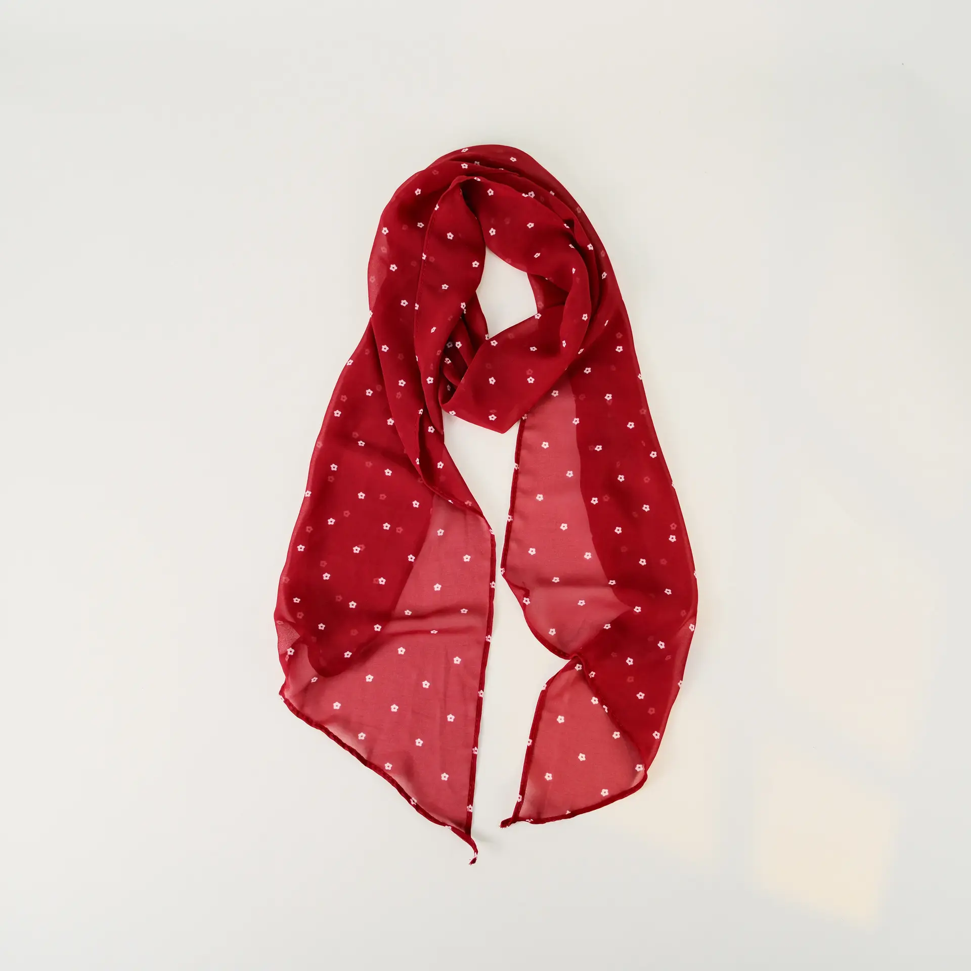 Women's Blue Floral Georgette Scarf Sun Protection - Image 66
