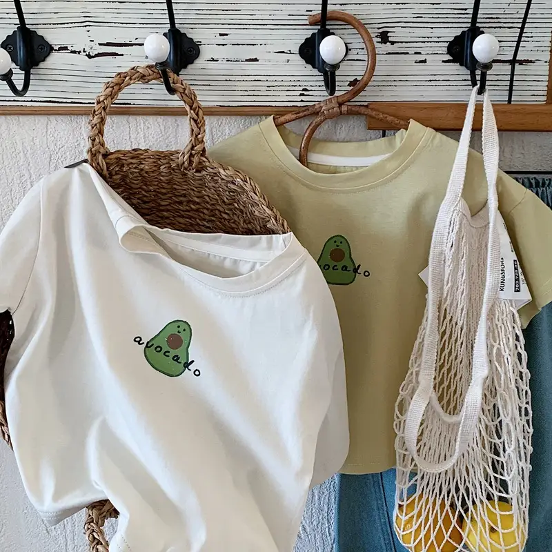 Boys T-Shirt Green Avocado Print Summer 2025 — feature 1