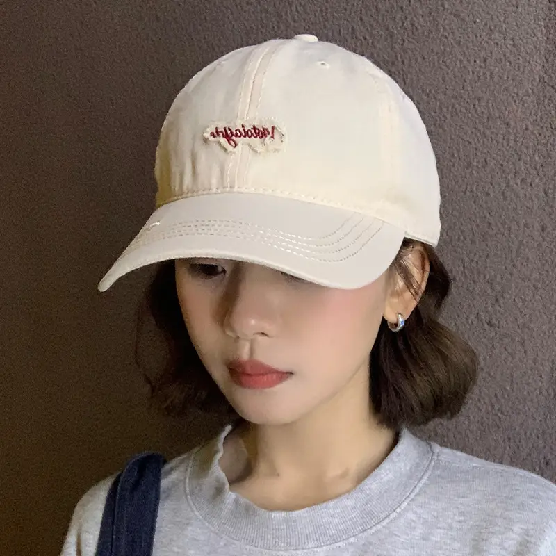 Women Pink Embroidered Baseball Cap Spring Autumn - Image 6