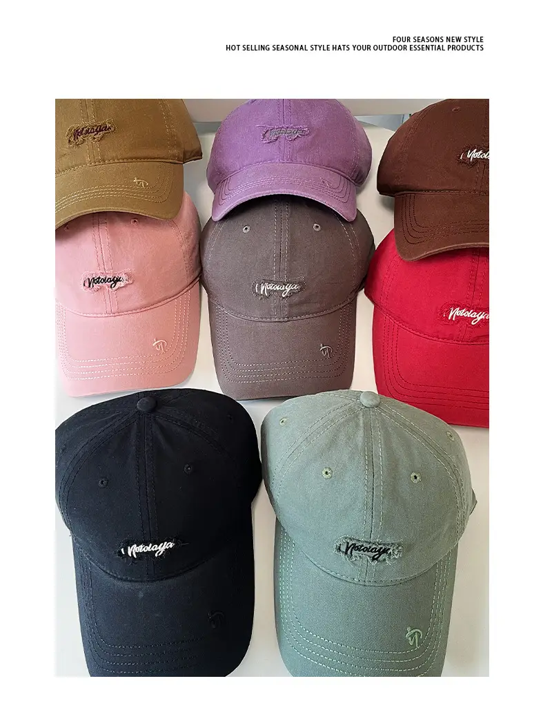 Women Pink Embroidered Baseball Cap Spring Autumn — feature 4