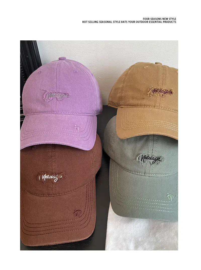 Women Pink Embroidered Baseball Cap Spring Autumn — feature 5