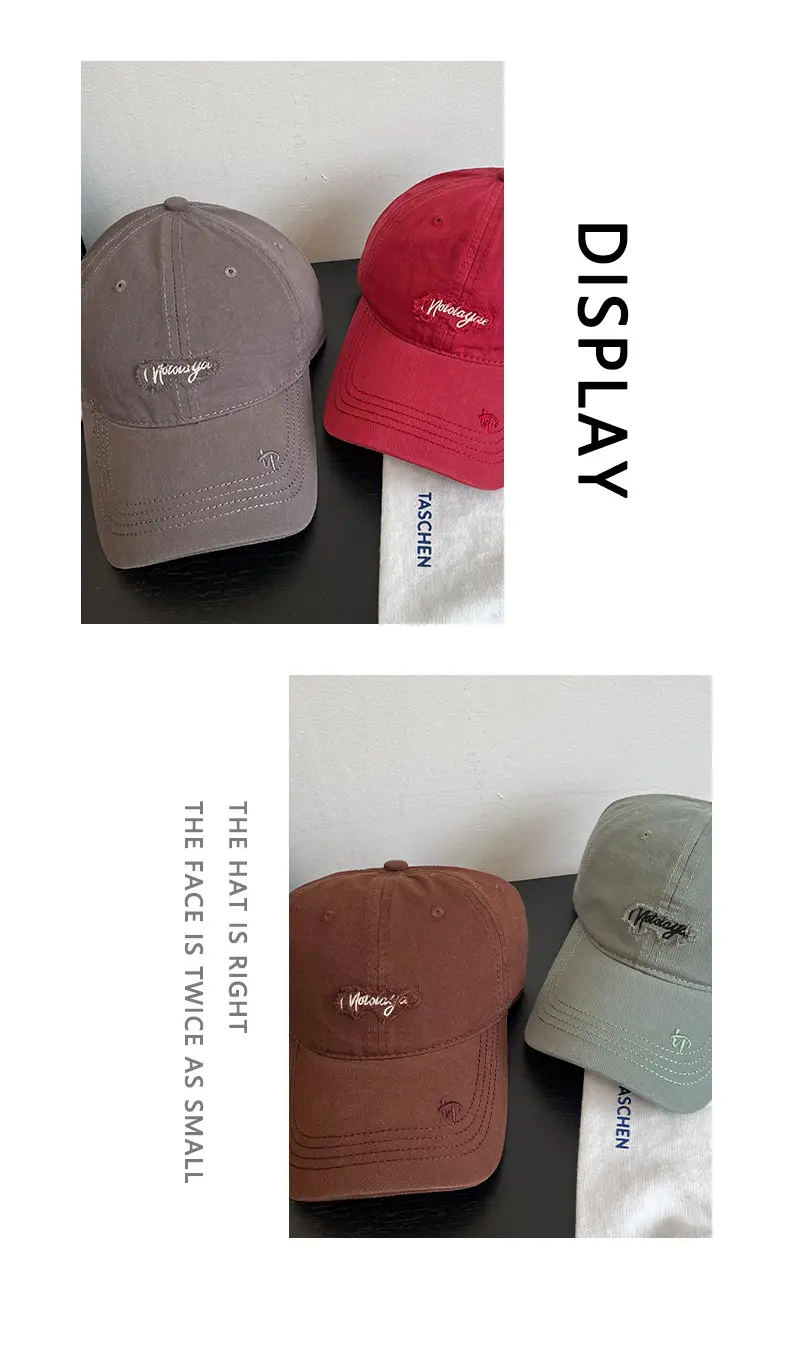 Women Pink Embroidered Baseball Cap Spring Autumn — feature 9
