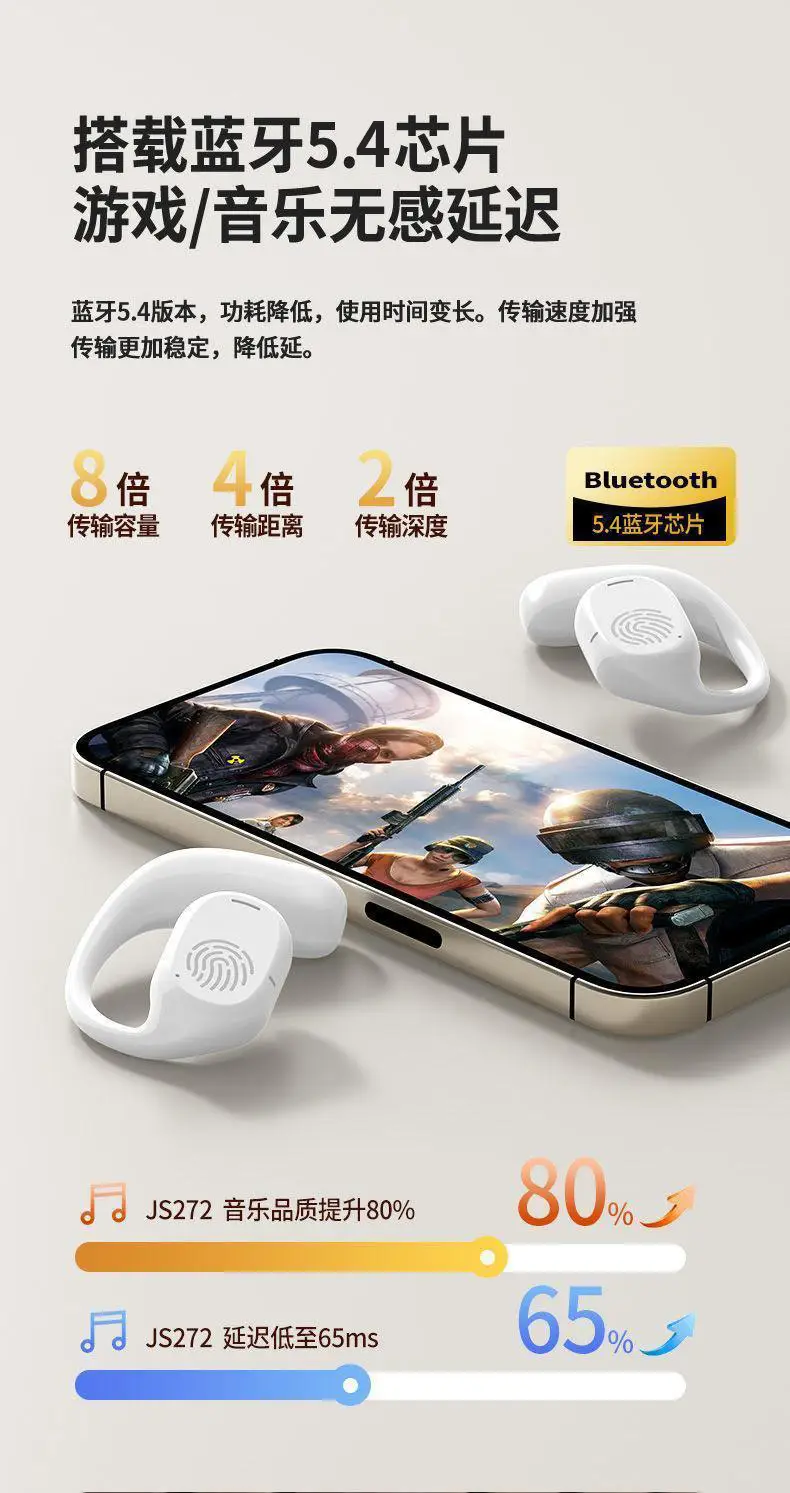 HIFI Cross-Bound Wireless Headset with Bluetooth 5.4 β feature 12