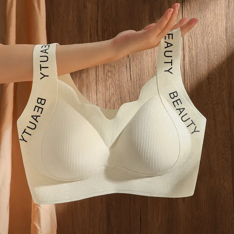 White Lace Bra for Women, Large Bust, Side Reduction, Thin Style - Image 2