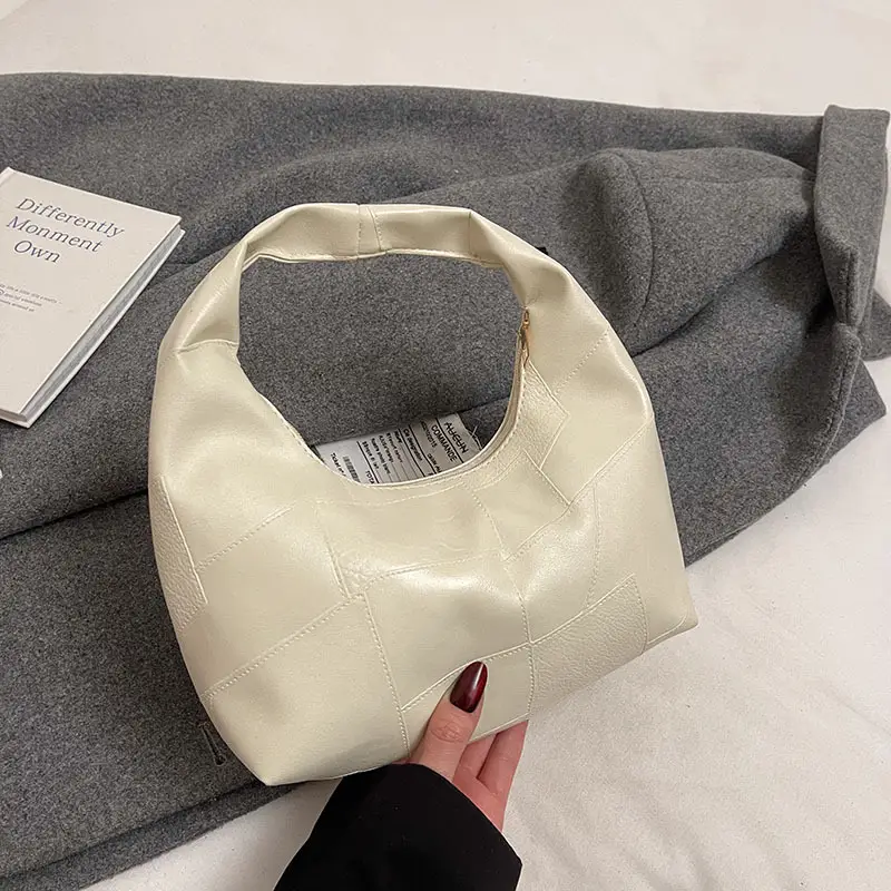 White Leather Shoulder Crossbody Bag for Women - Image 2