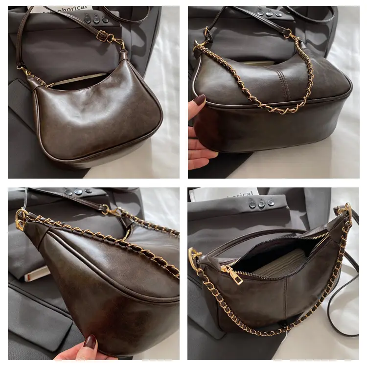 Black Retro Chain Shoulder Bag 2025 — feature 10
