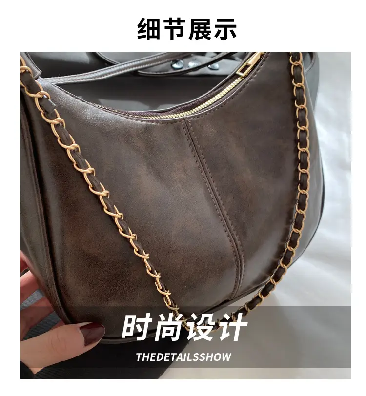 Black Retro Chain Shoulder Bag 2025 — feature 4